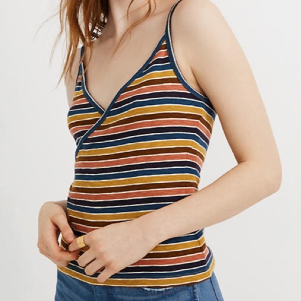 Madewell Wrap Cami Top in Stripe